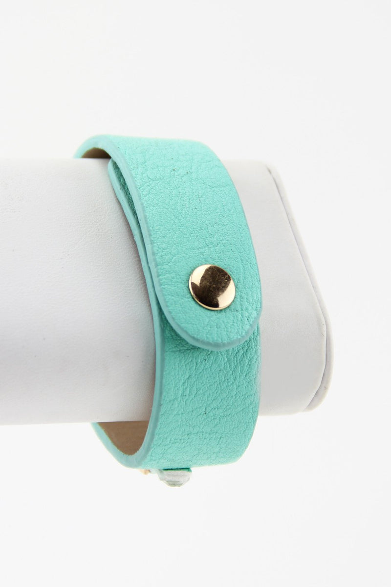 LEATHER & CHAIN BAND - Mint - Haute & Rebellious