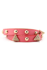 PYRAMID & STUDS BAND - Coral - Haute & Rebellious