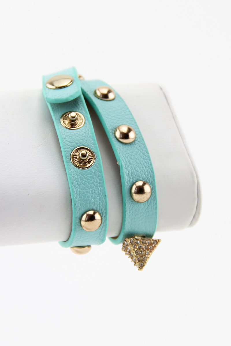 PYRAMID & STUDS BAND - Mint - Haute & Rebellious