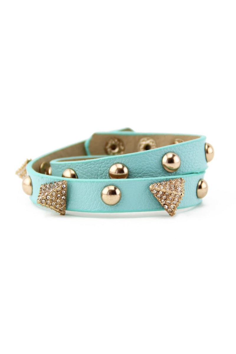 PYRAMID & STUDS BAND - Mint - Haute & Rebellious