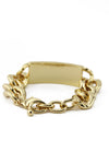 SOLID GOLD PLATE BRACELET - Gold - Haute & Rebellious