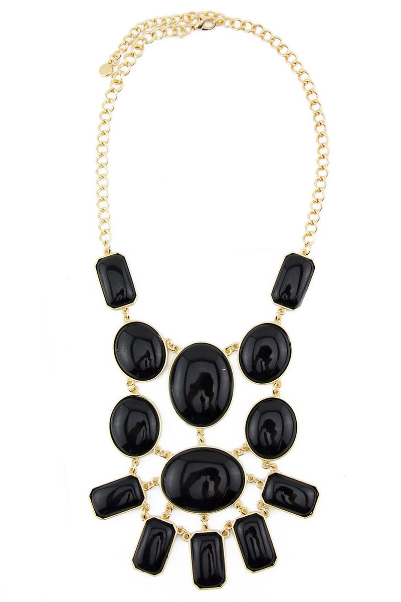 BLACK STONES NECKLACE - Haute & Rebellious