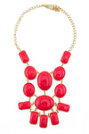 LARGE CORAL STONE NECKLACE - Haute & Rebellious