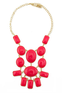 LARGE CORAL STONE NECKLACE - Haute & Rebellious