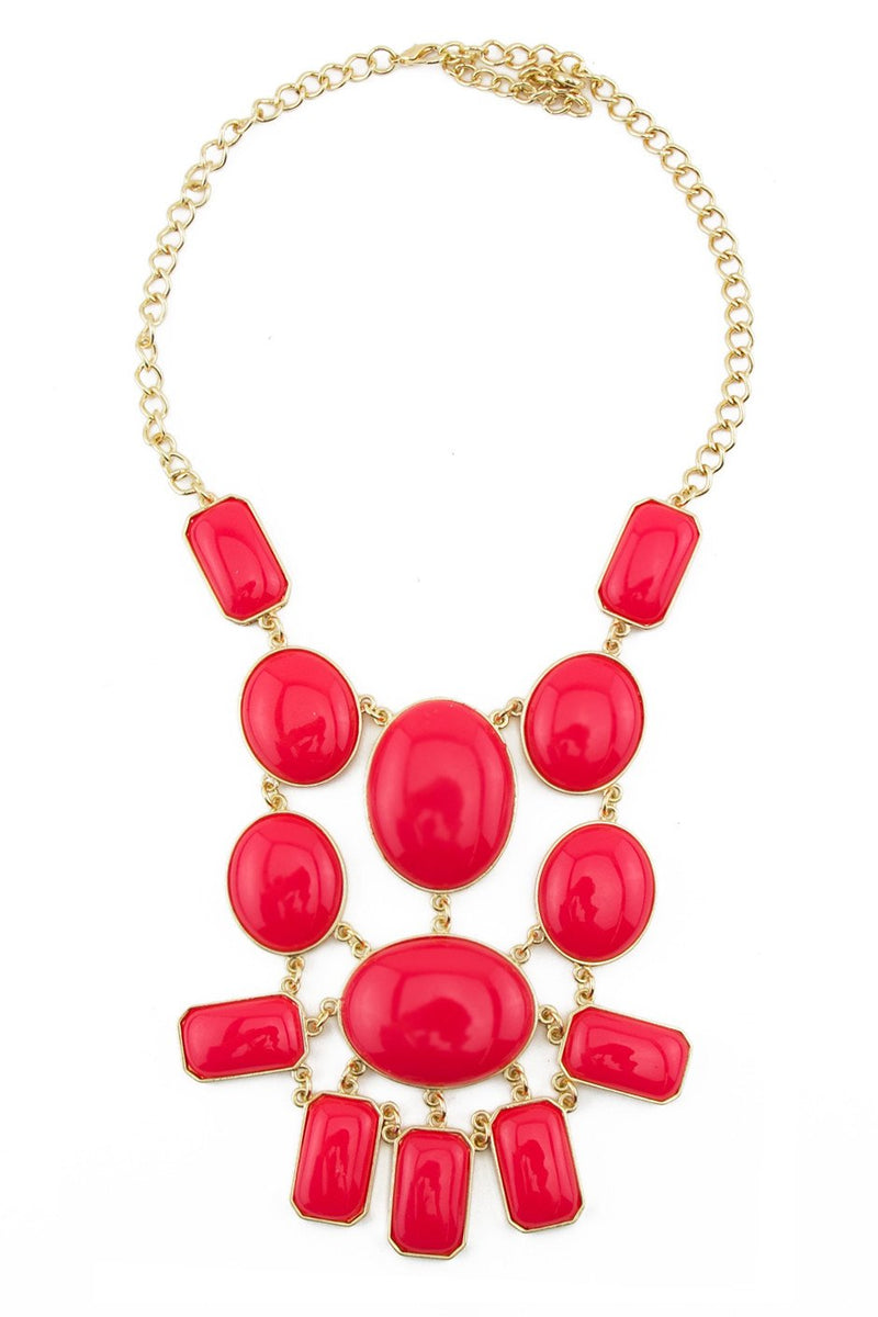 LARGE CORAL STONE NECKLACE - Haute & Rebellious