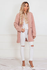 Soft Fur Coat - Blush