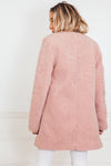 Soft Fur Coat - Blush
