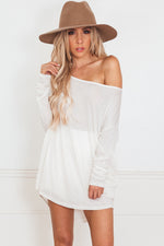 Jersey Dolman Sleeve Tee - White