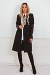Wool Coat with Leather Sleeve