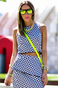 NATHAN GEOMETRIC PRINT TOP - Haute & Rebellious