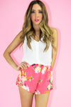 FLORAL SHORTS - Peach - Haute & Rebellious