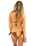Snakeskin Print Bikini Top - Orange (Final Sale) - Haute & Rebellious
