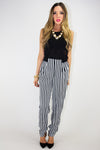 CLASSIC VERTICAL STRIPE WOVEN PANT - Haute & Rebellious