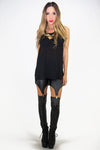 SNAP CLOSURE CUTOUT LEEGGINGS - Black - Haute & Rebellious