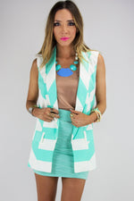 ALLIE CHEVRON PATTERN VEST - Haute & Rebellious