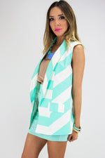 ALLIE CHEVRON PATTERN VEST - Haute & Rebellious