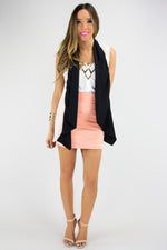 TWO COLOR CONTRAST ONE BUTTON VEST - Haute & Rebellious