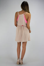 NEON BORDER CHIFFON DRESS - Haute & Rebellious