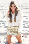 HEART & SOUL SEQUIN SKIRT - Beige/Gold - Haute & Rebellious