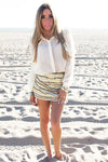 HEART & SOUL SEQUIN SKIRT - Beige/Gold - Haute & Rebellious