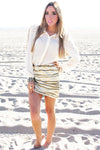 HEART & SOUL SEQUIN SKIRT - Beige/Gold - Haute & Rebellious