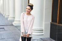 HIGH LOW BEADED BLOUSE - Vintage Rose - Haute & Rebellious