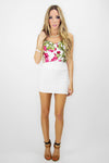 FLORAL PRINT BRALETTE - White (Final Sale) - Haute & Rebellious