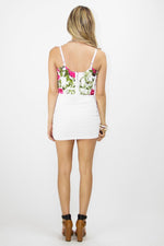 FLORAL PRINT BRALETTE - White (Final Sale) - Haute & Rebellious