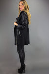 SILVER ZIP BIKER COAT - Black - Haute & Rebellious