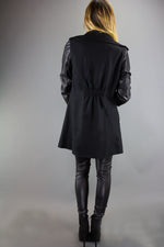 SILVER ZIP BIKER COAT - Black - Haute & Rebellious