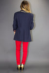 NALLA GOLD STUDDED NAVY BLAZER - Haute & Rebellious