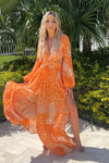 Cut-out Maxi Dress - Orange