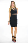 ALLISON CONTRAST MESH DRESS - Haute & Rebellious