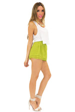 RUFFLE SHORTS - Kiwi - Haute & Rebellious
