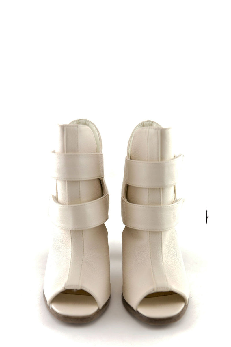 ECKERTT STRAP BOOTIE HEEL - BEIGE - Haute & Rebellious