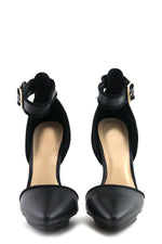JANE ANKLE STRAP PUMP - BLACK - Haute & Rebellious