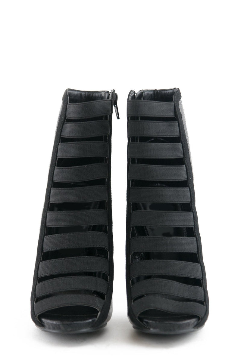 Canon Strappy Ankle Sandal Heels - Black - Haute & Rebellious
