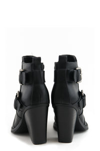 TONI BUCKLE BOOT - BLACK - Haute & Rebellious