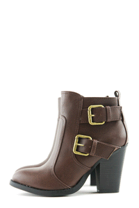 TONI BUCKLE BOOT - BROWN - Haute & Rebellious