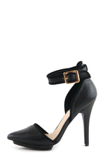 JANE ANKLE STRAP PUMP - BLACK - Haute & Rebellious